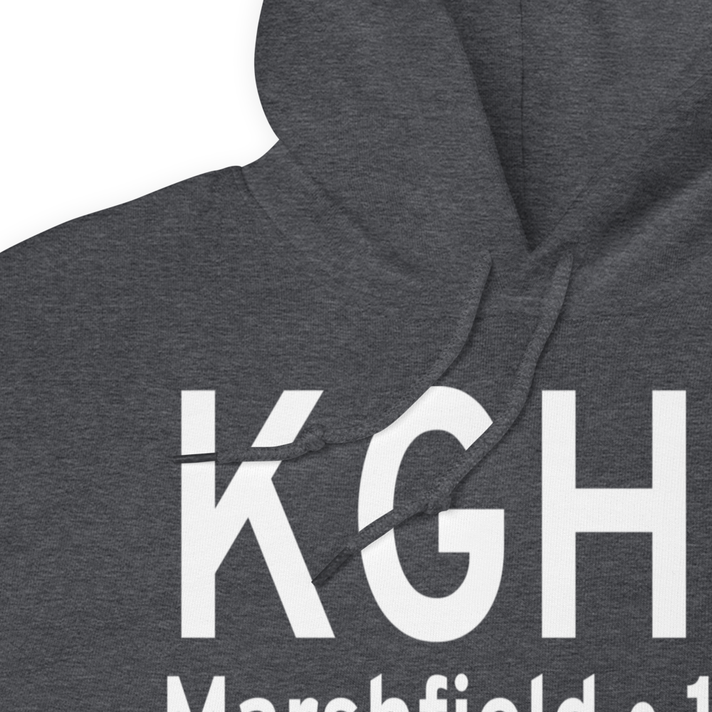 Marshfield Municipal George Harlow Field (KGHG) ICAO Hoodie Sweatshirt 