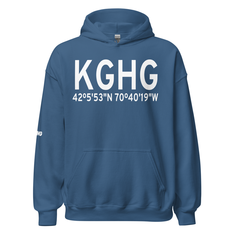 Marshfield Municipal George Harlow Field (KGHG) ICAO Hoodie Sweatshirt 