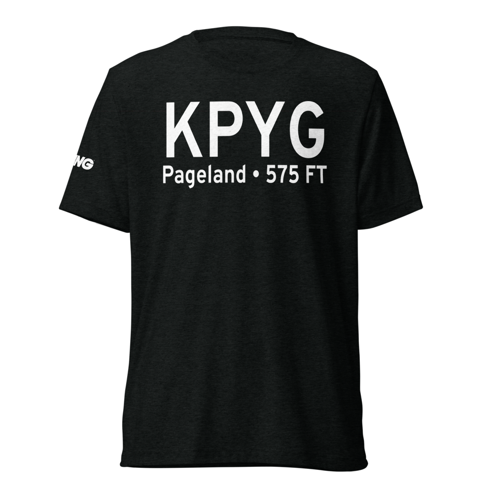 Pageland Airport (KPYG) ICAO Tri-blend T-Shirt 