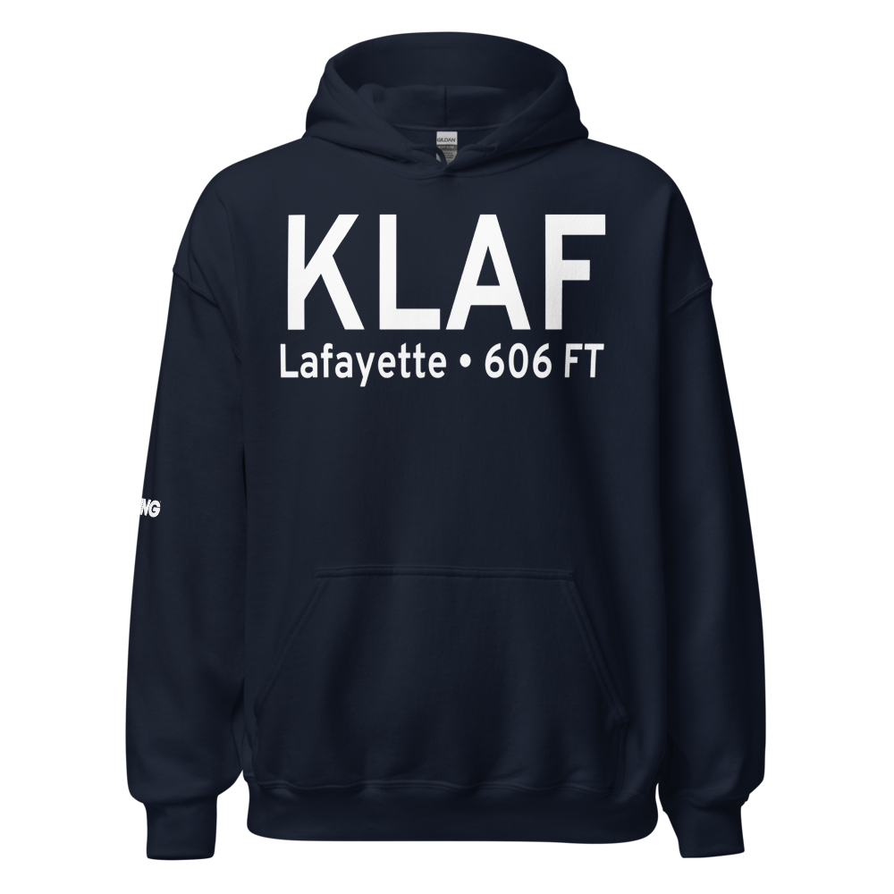 Purdue University Airport (KLAF) ICAO Hoodie Sweatshirt 