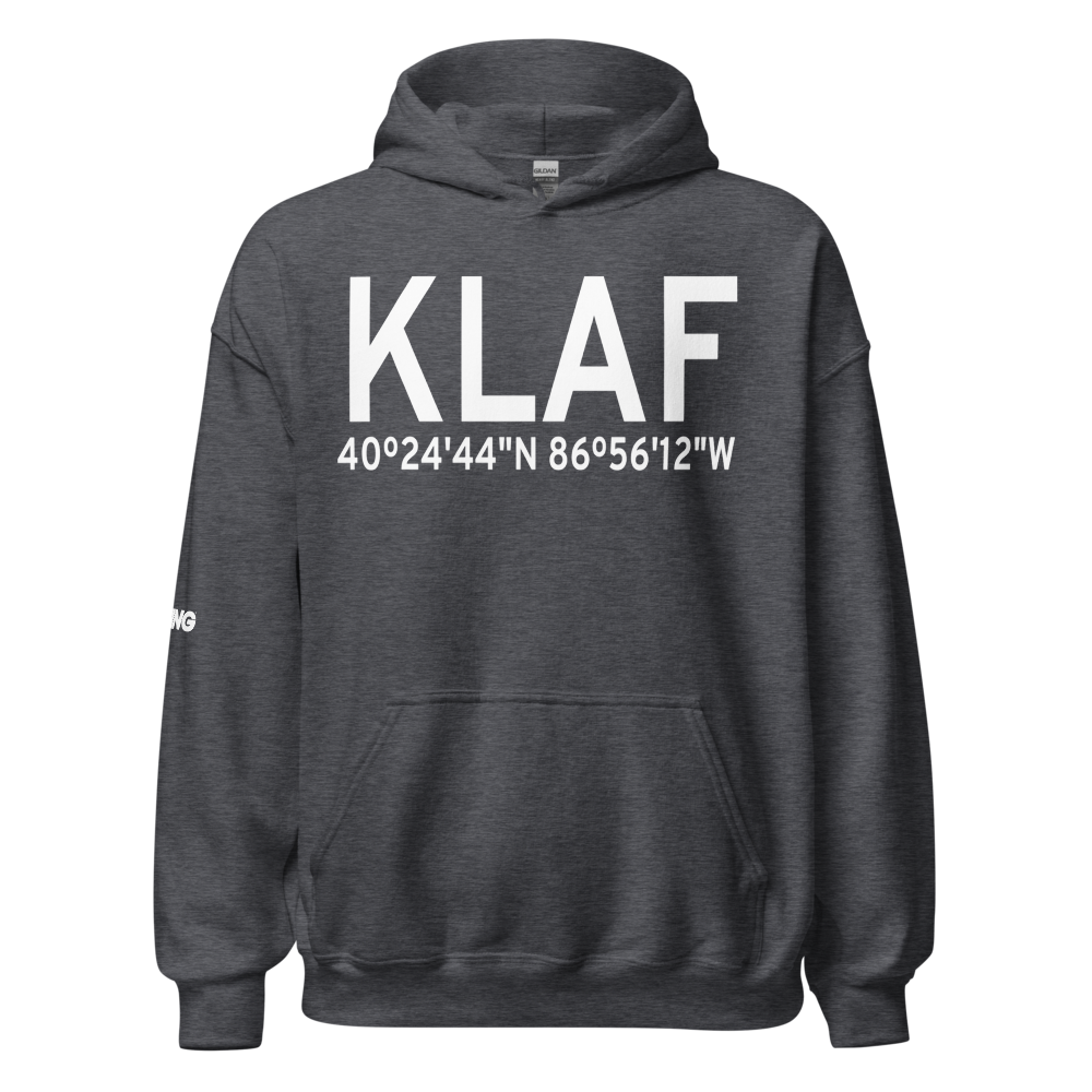 Purdue University Airport (KLAF) ICAO Hoodie Sweatshirt 