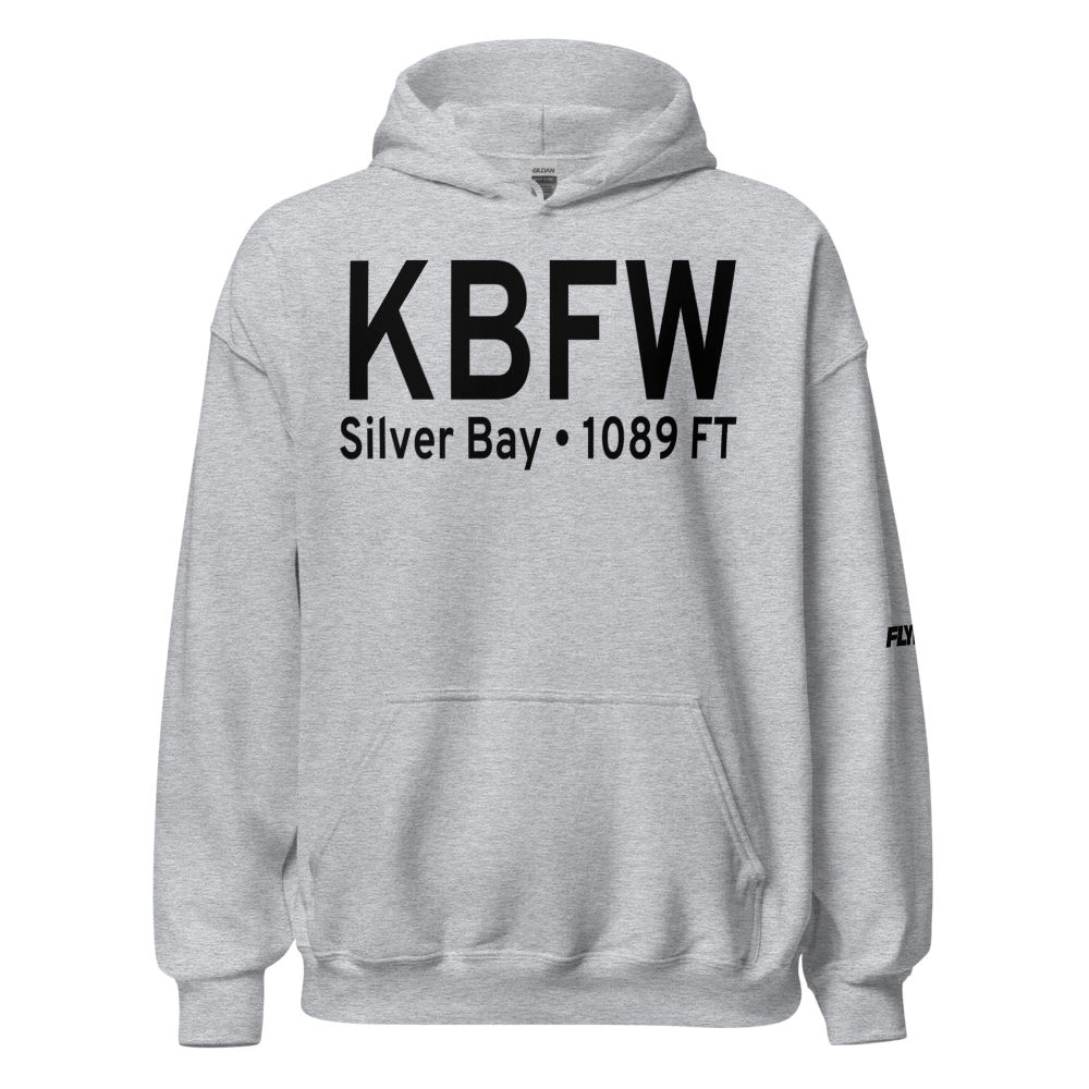 Silver Bay Municipal Airport (KBFW) ICAO Hoodie Sweatshirt 