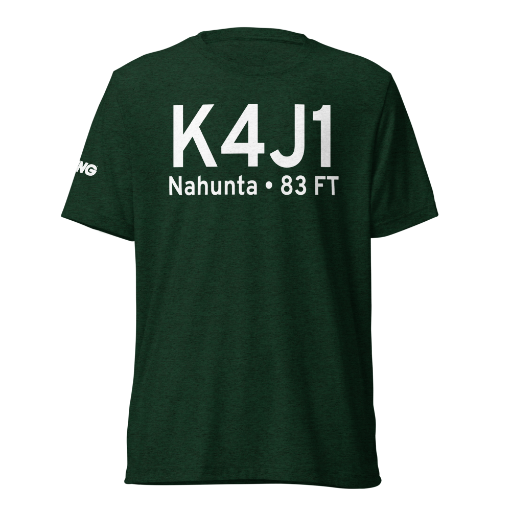Brantley County Airport (K4J1) ICAO Tri-blend T-Shirt 