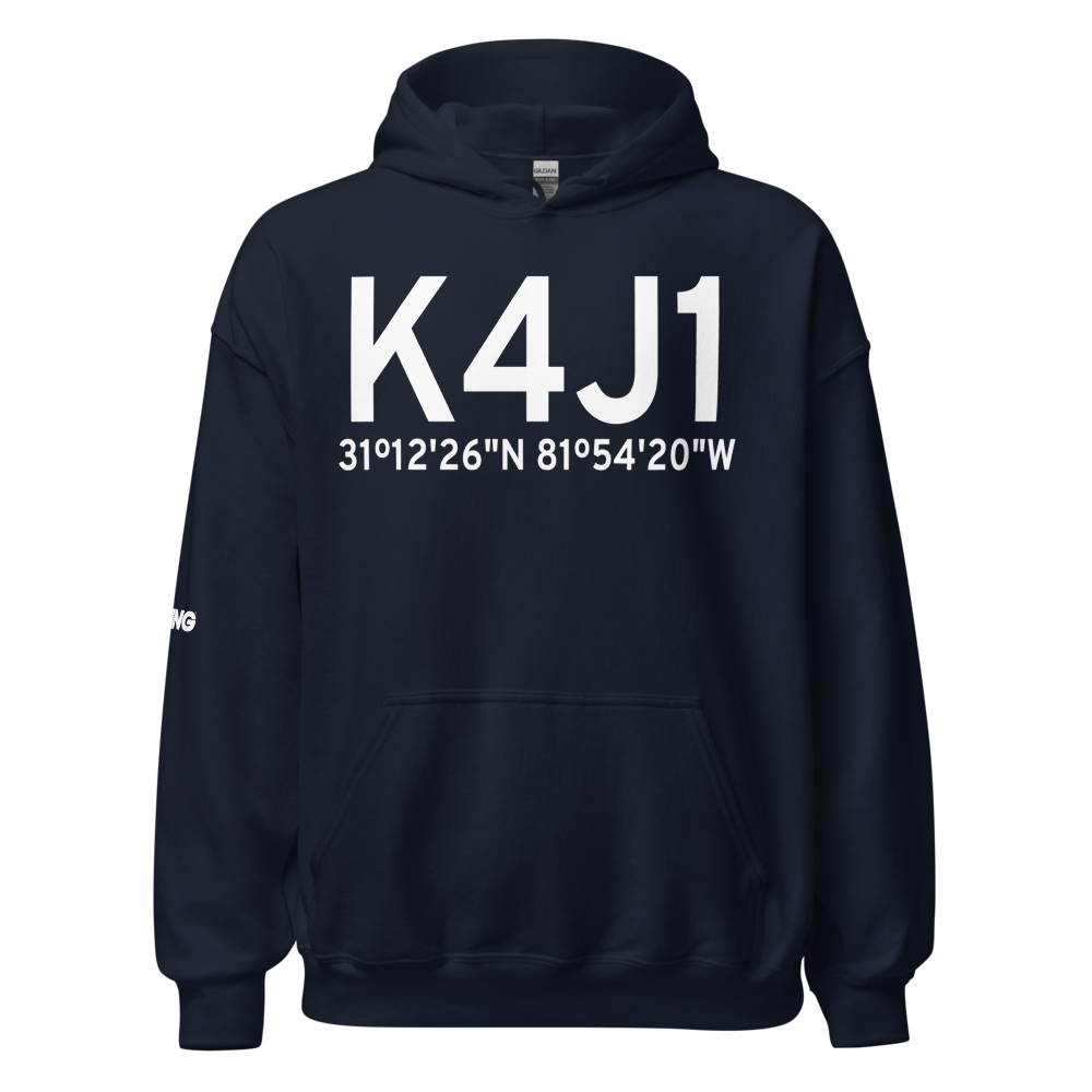 Brantley County Airport (K4J1) ICAO Hoodie Sweatshirt 