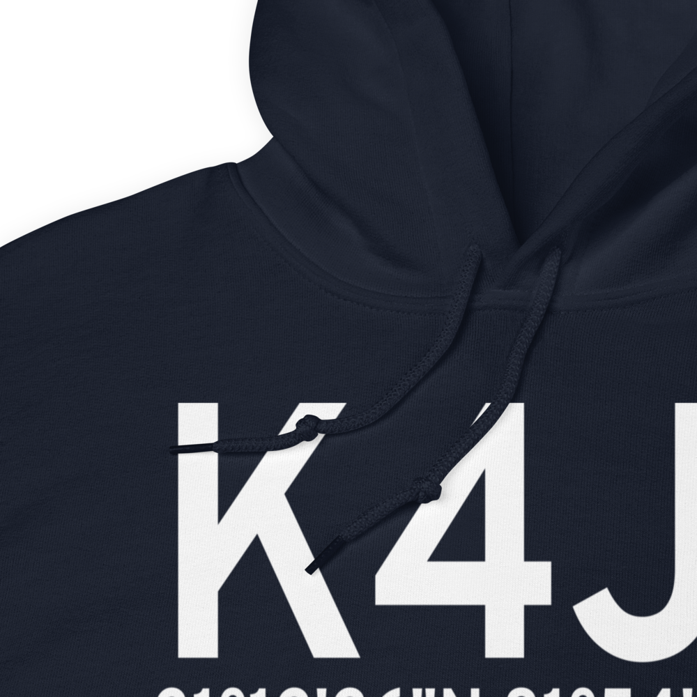 Brantley County Airport (K4J1) ICAO Hoodie Sweatshirt 