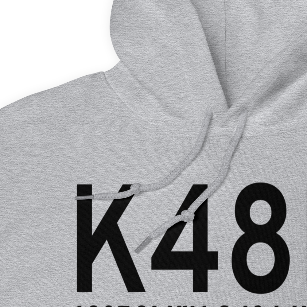 Clare Municipal Airport (K48D) ICAO Hoodie Sweatshirt 