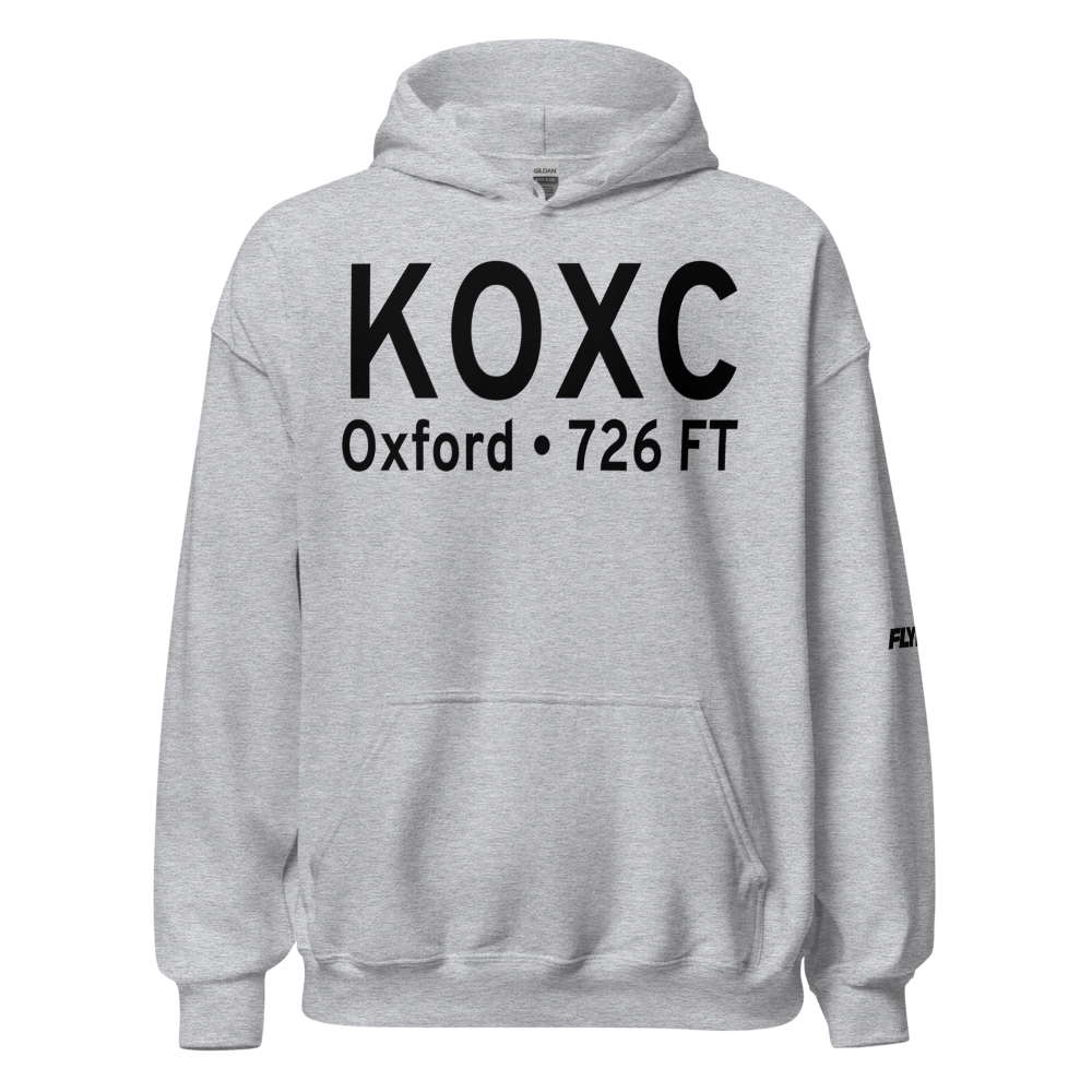 Waterbury Oxford Airport (KOXC) ICAO Hoodie Sweatshirt 