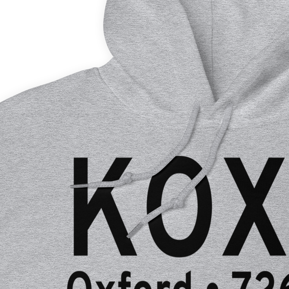 Waterbury Oxford Airport (KOXC) ICAO Hoodie Sweatshirt 