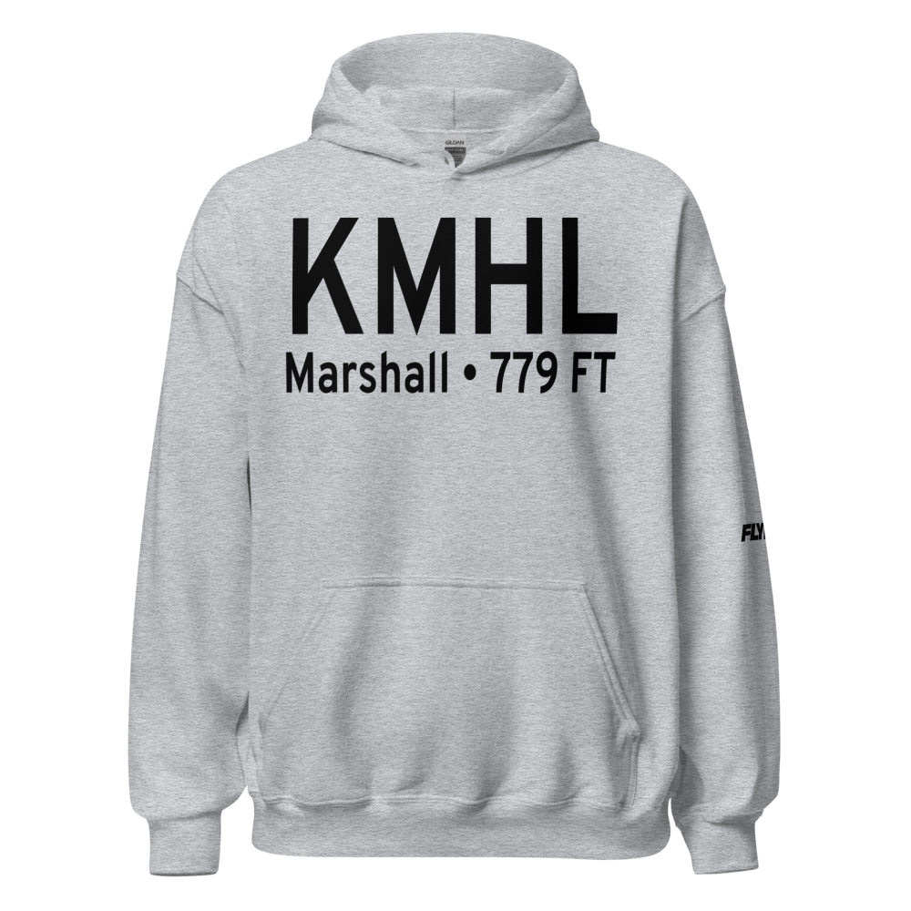 Marshall Memorial Municipal Airport (KMHL) ICAO Hoodie Sweatshirt 