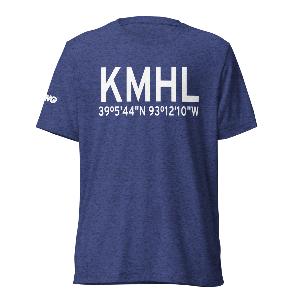 Marshall Memorial Municipal Airport (KMHL) ICAO Tri-blend T-Shirt 