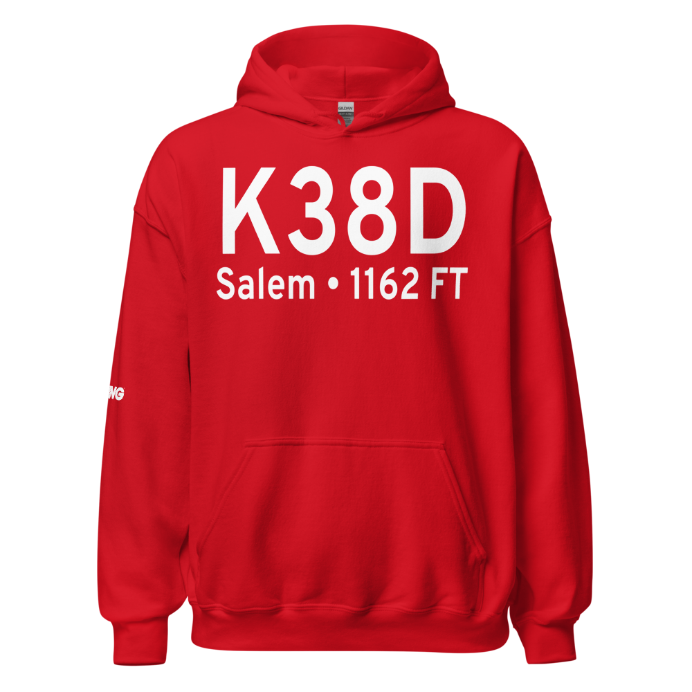 Salem Airpark Inc Airport (K38D) ICAO Hoodie Sweatshirt 