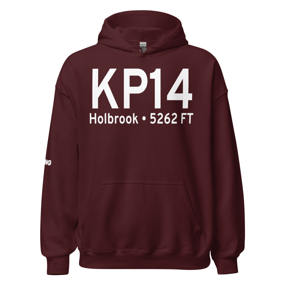 Holbrook Municipal Airport (KP14) ICAO Hoodie Sweatshirt 