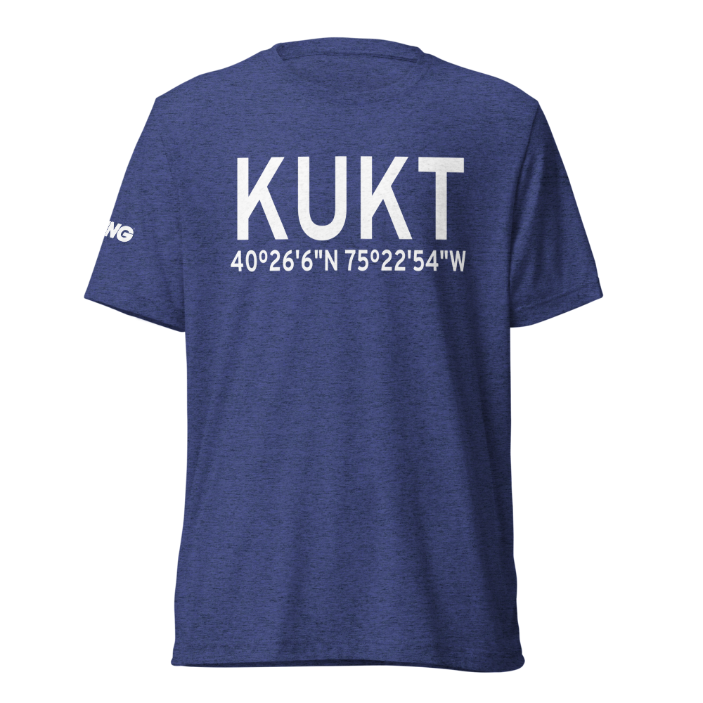 Quakertown Airport (KUKT) ICAO Tri-blend T-Shirt 