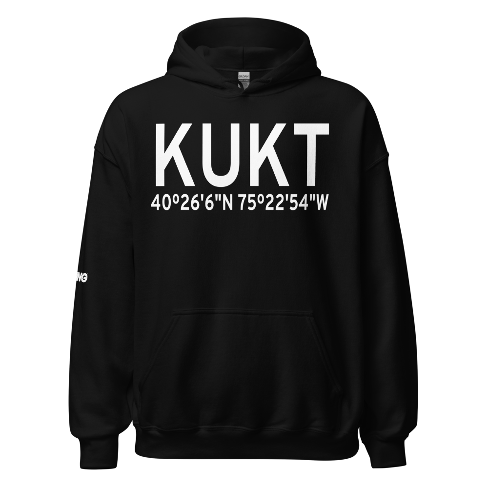 Quakertown Airport (KUKT) ICAO Hoodie Sweatshirt 