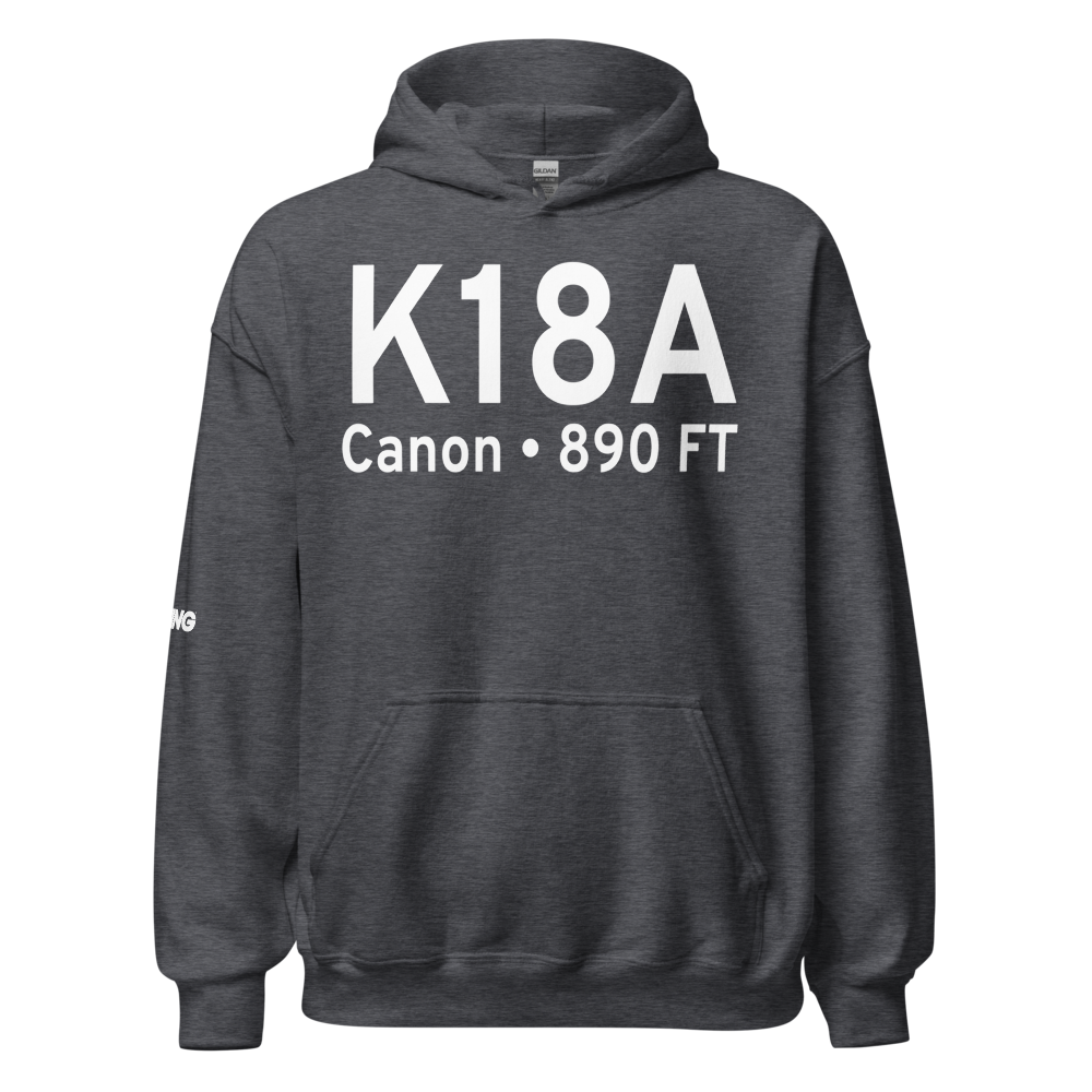 Franklin County Airport (K18A) ICAO Hoodie Sweatshirt 