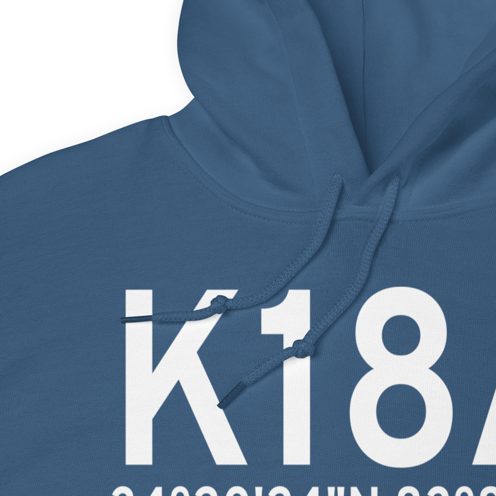 Franklin County Airport (K18A) ICAO Hoodie Sweatshirt 