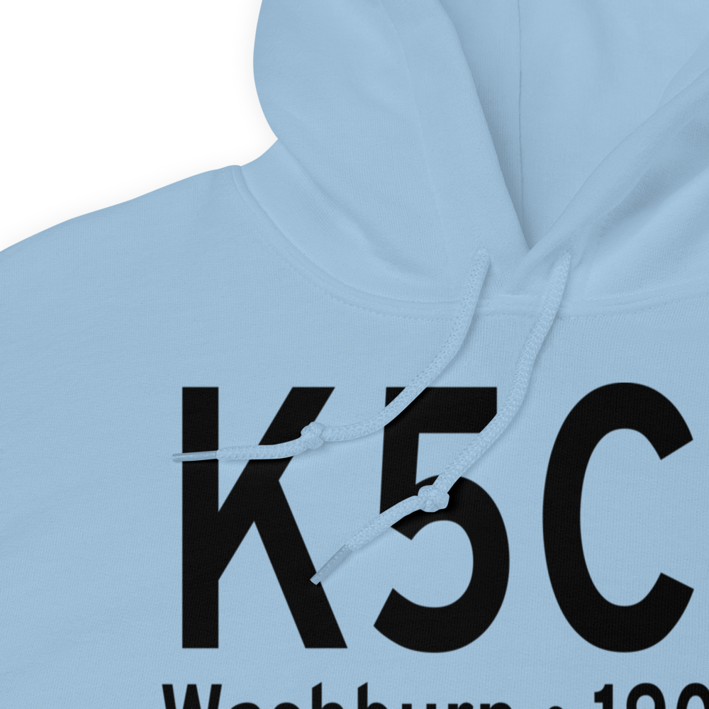 Washburn Municipal Airport (K5C8) ICAO Hoodie Sweatshirt 