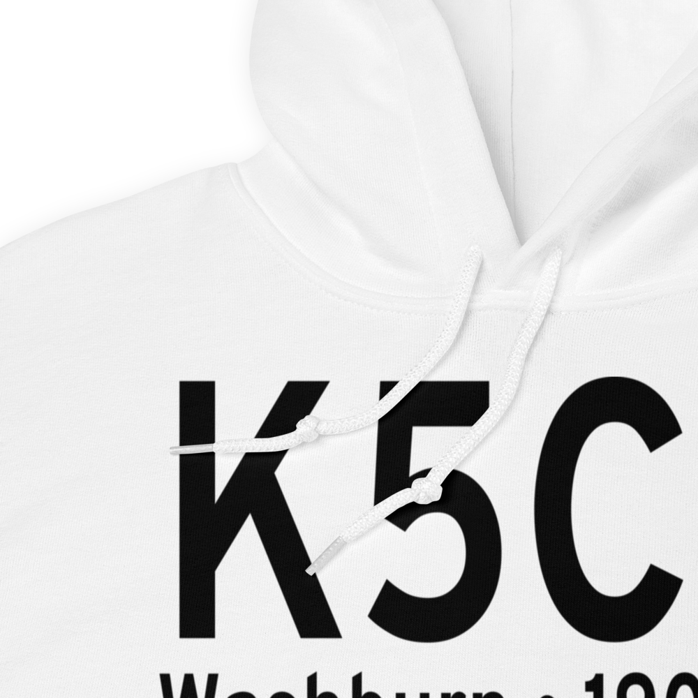 Washburn Municipal Airport (K5C8) ICAO Hoodie Sweatshirt 