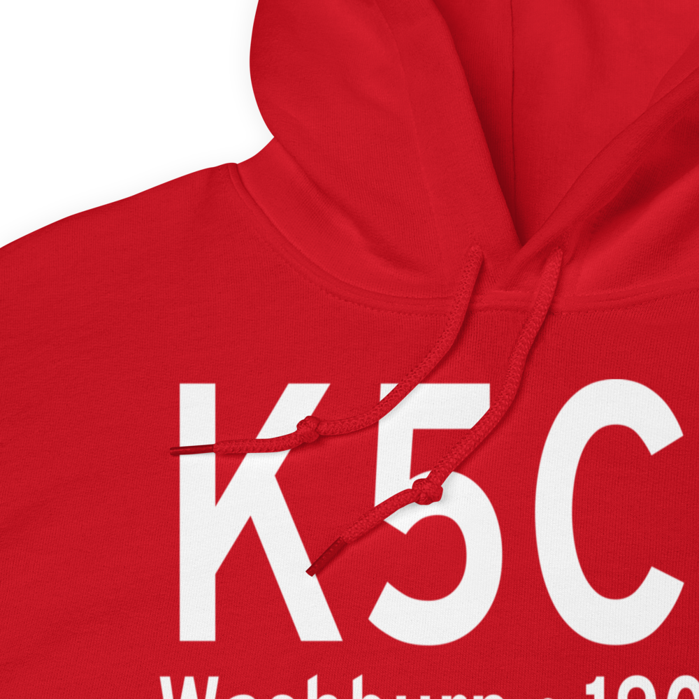 Washburn Municipal Airport (K5C8) ICAO Hoodie Sweatshirt 