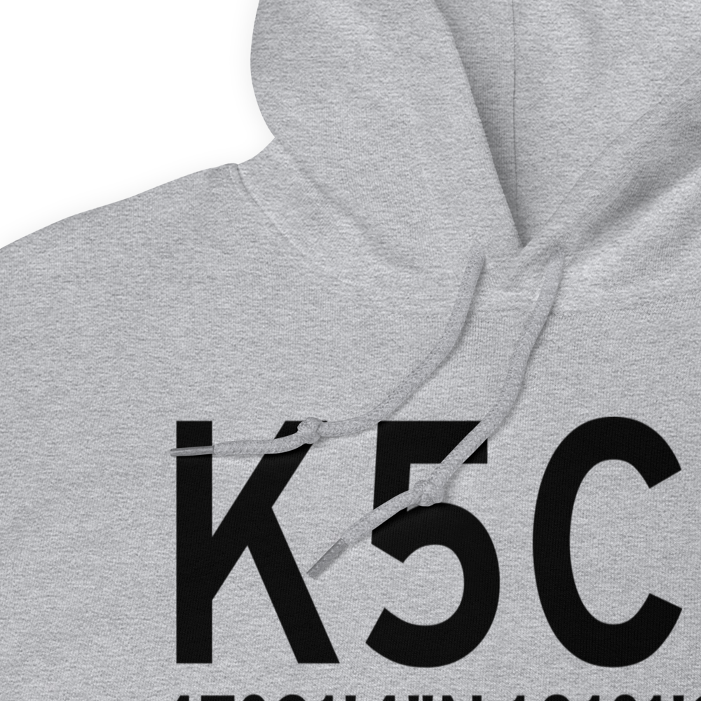 Washburn Municipal Airport (K5C8) ICAO Hoodie Sweatshirt 