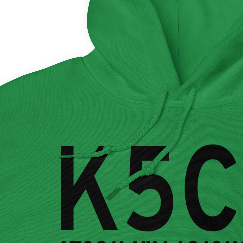 Washburn Municipal Airport (K5C8) ICAO Hoodie Sweatshirt 