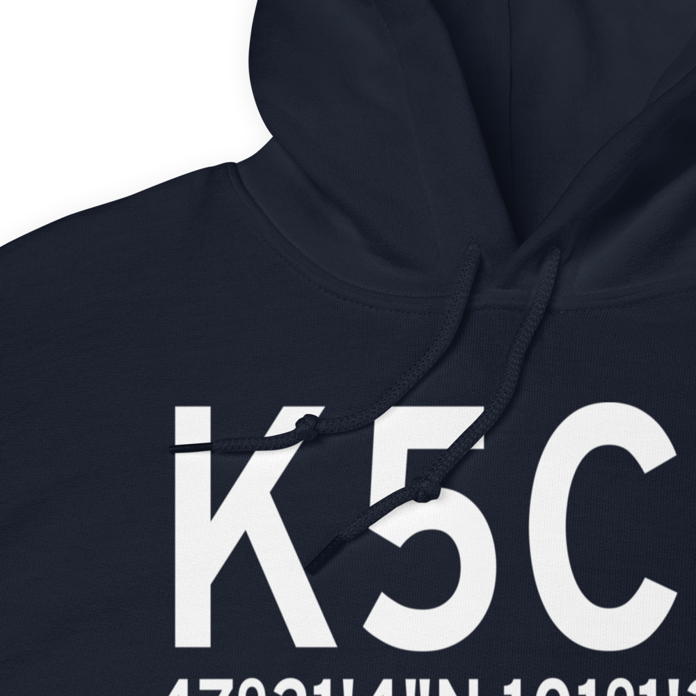Washburn Municipal Airport (K5C8) ICAO Hoodie Sweatshirt 