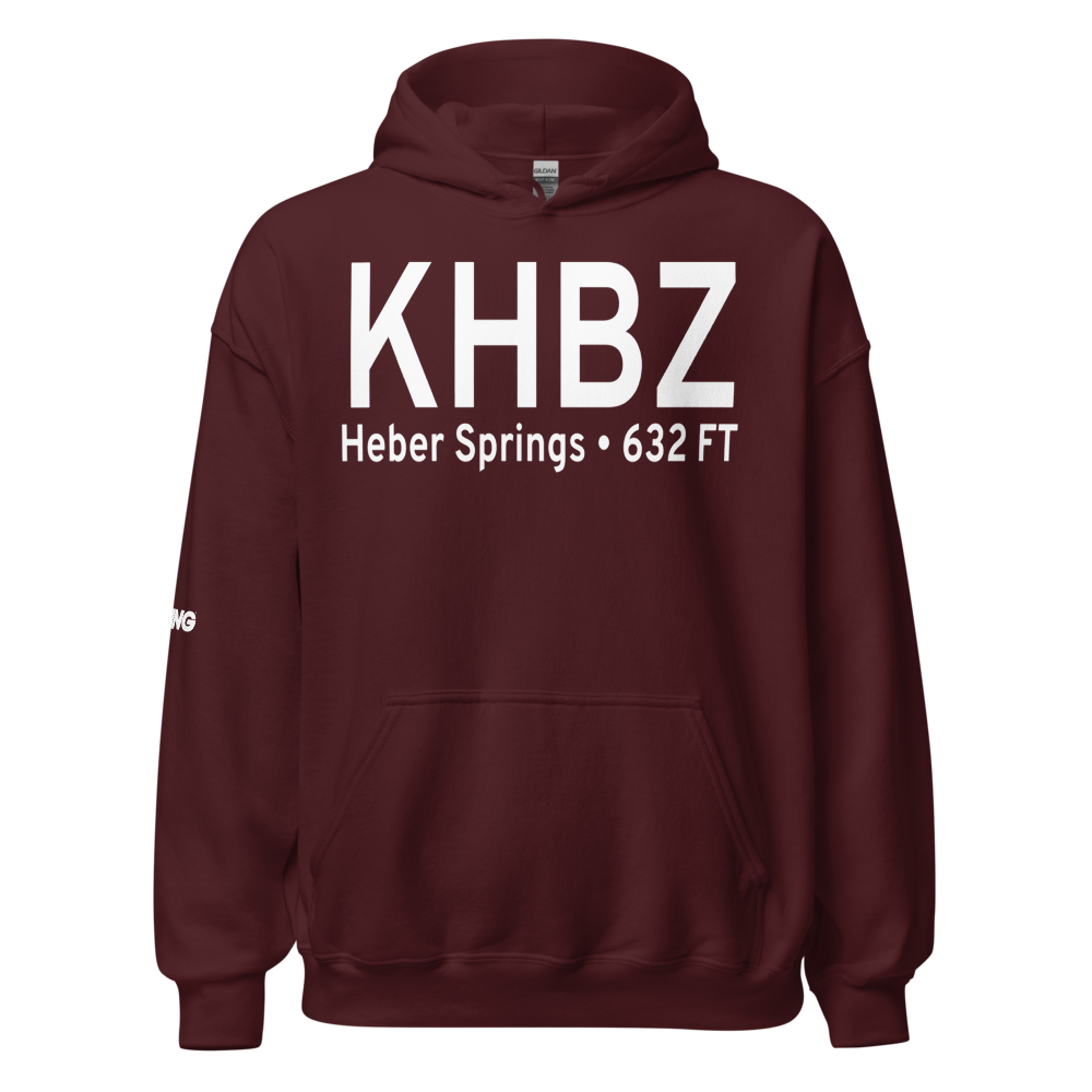 Heber Springs Municipal Airport (KHBZ) ICAO Hoodie Sweatshirt 