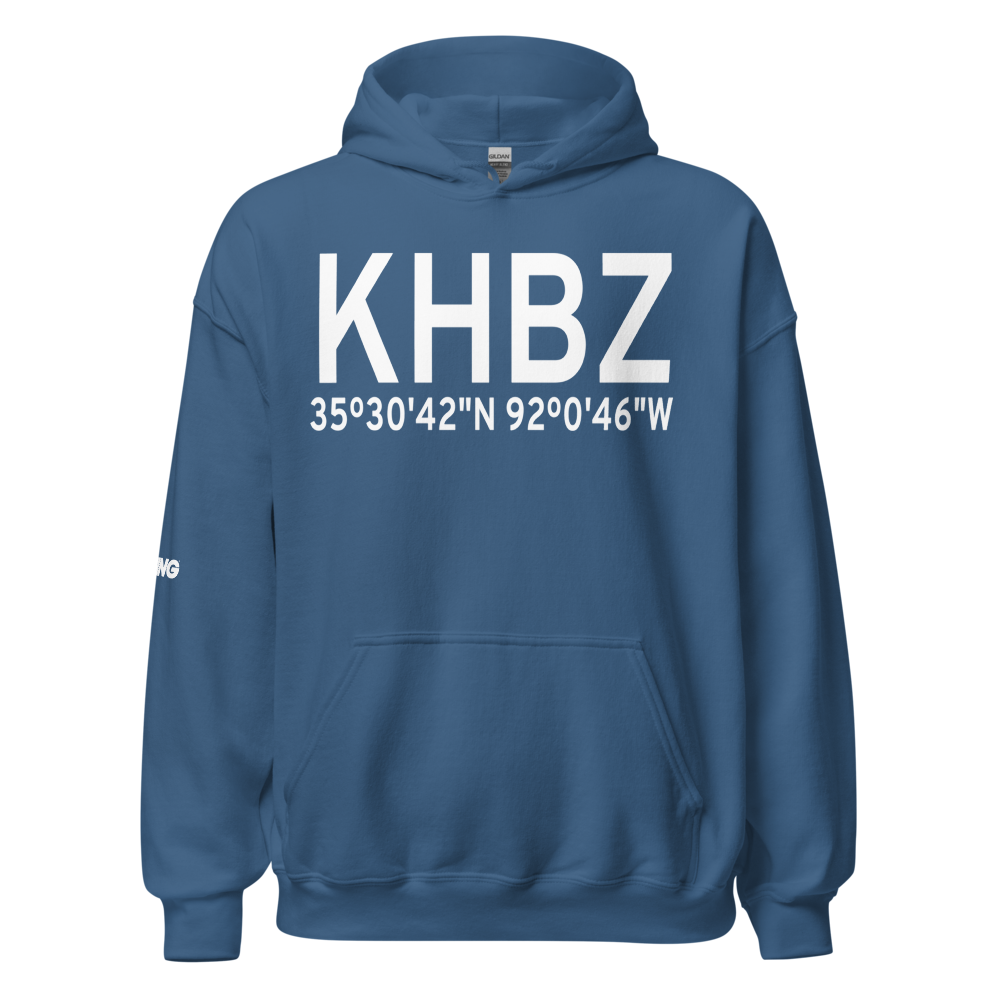 Heber Springs Municipal Airport (KHBZ) ICAO Hoodie Sweatshirt 