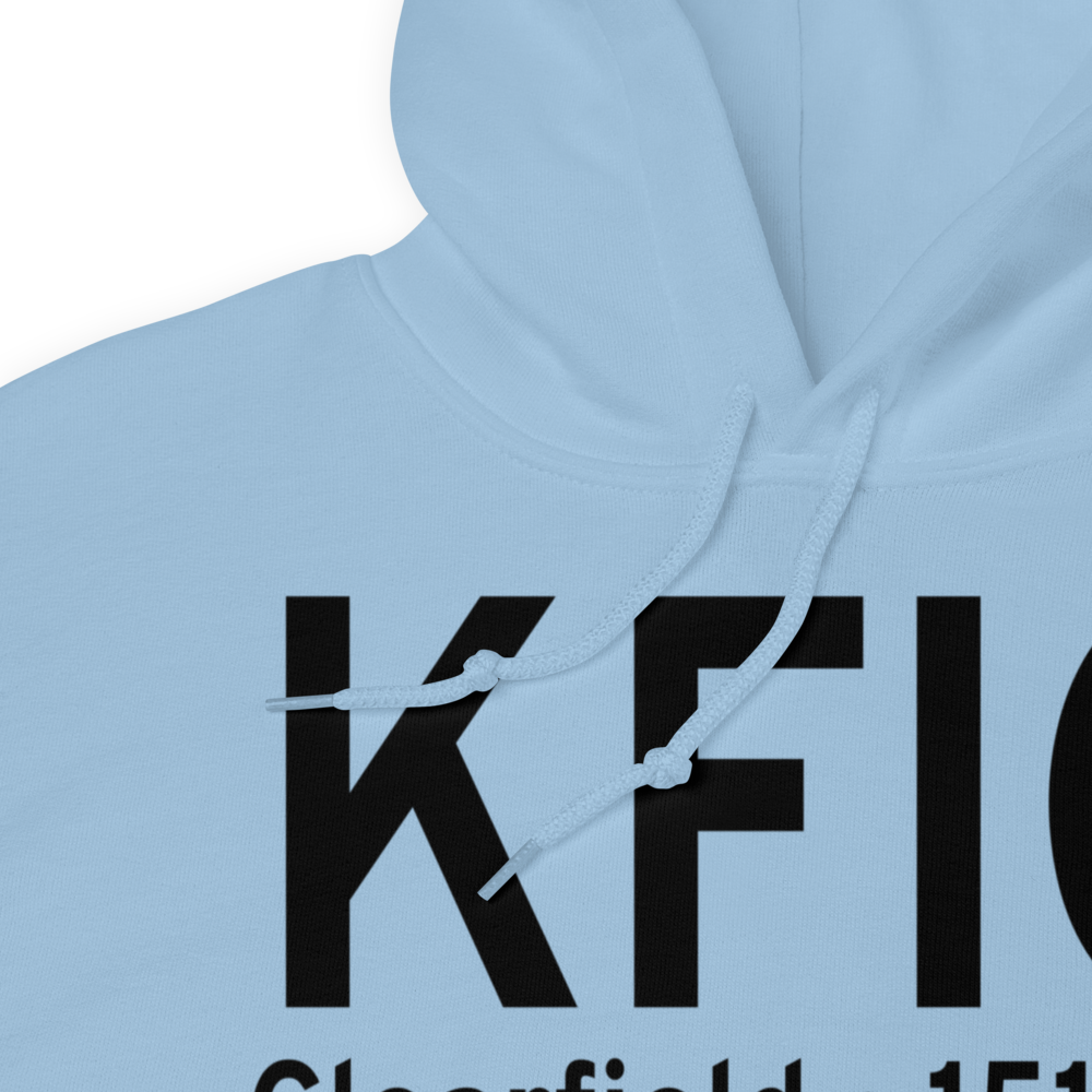 Clearfield Lawrence Airport (KFIG) ICAO Hoodie Sweatshirt 