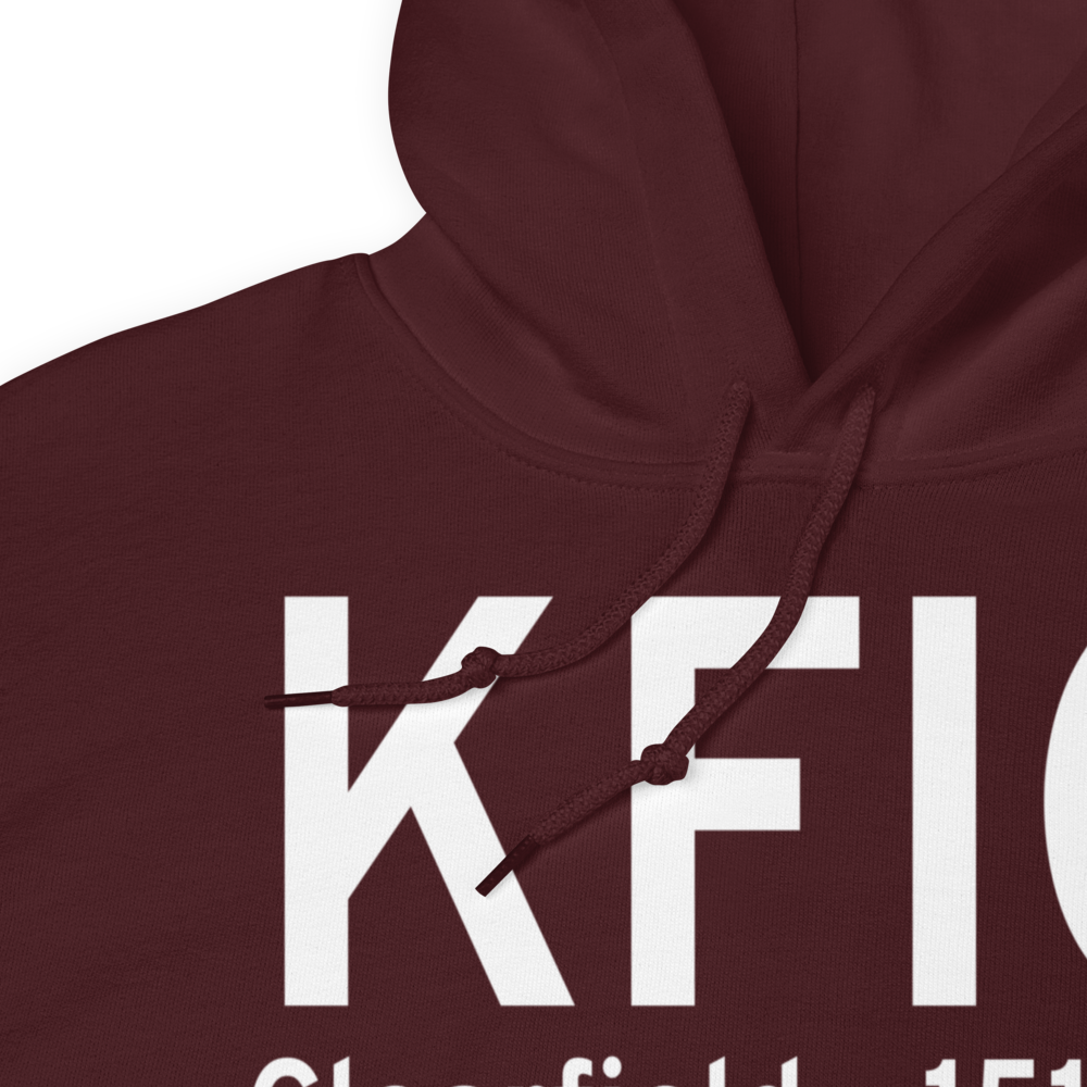 Clearfield Lawrence Airport (KFIG) ICAO Hoodie Sweatshirt 