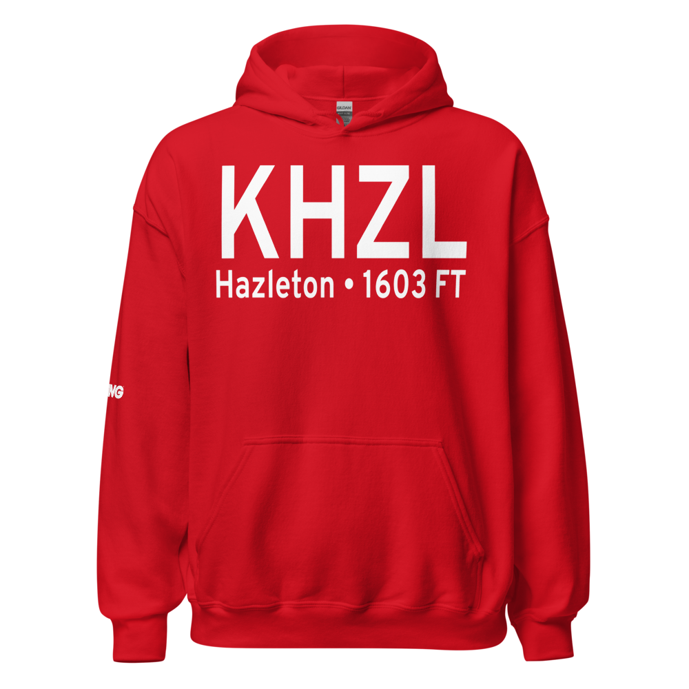 Hazleton Municipal Airport (KHZL) ICAO Hoodie Sweatshirt 