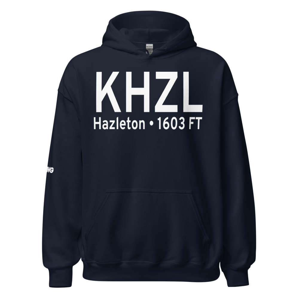 Hazleton Municipal Airport (KHZL) ICAO Hoodie Sweatshirt 