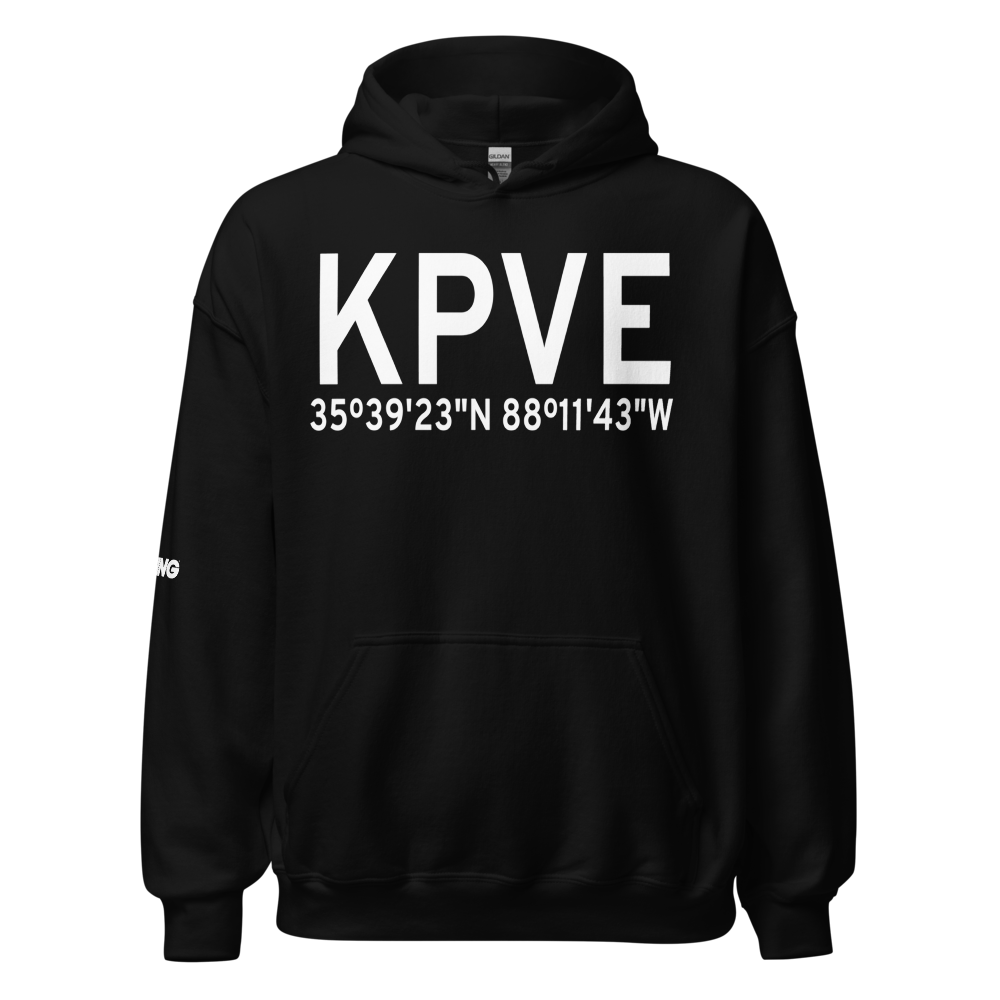 Beech River Regional Airport (KPVE) ICAO Hoodie Sweatshirt 