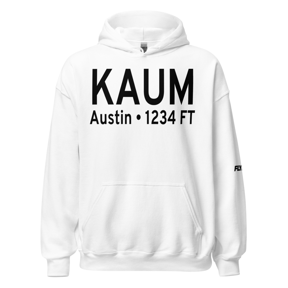 Austin Municipal Airport (KAUM) ICAO Hoodie Sweatshirt 