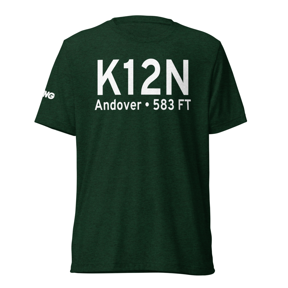 Aeroflex-Andover Airport (K12N) ICAO Tri-blend T-Shirt 