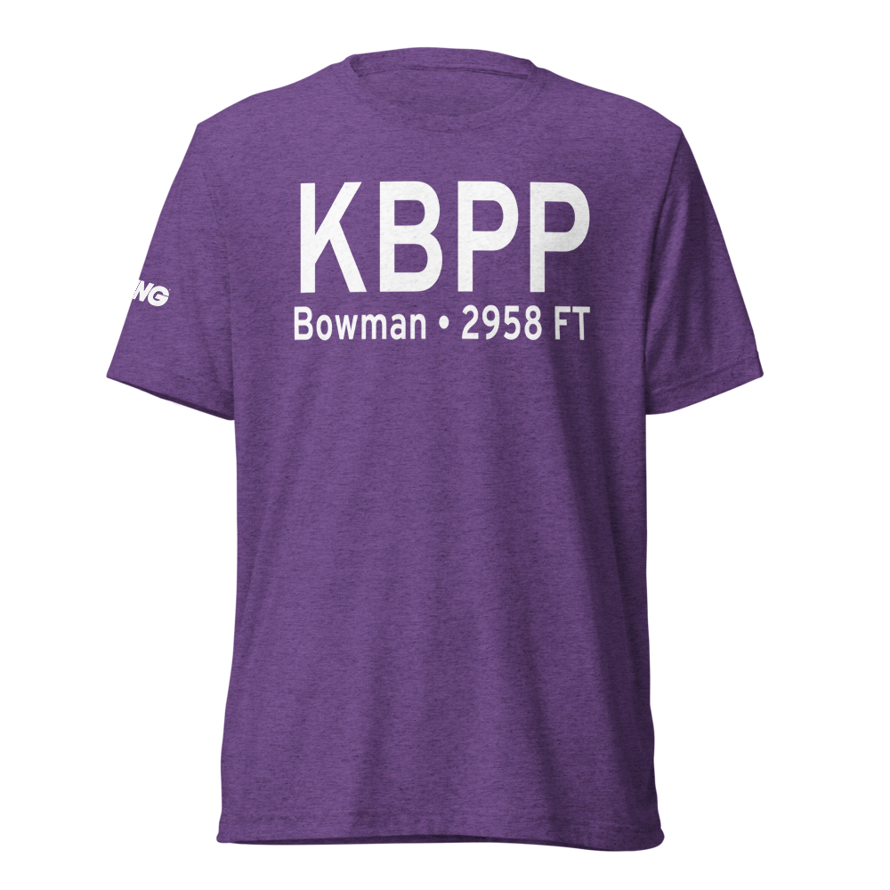 Bowman Municipal Airport (KBPP) ICAO Tri-blend T-Shirt 