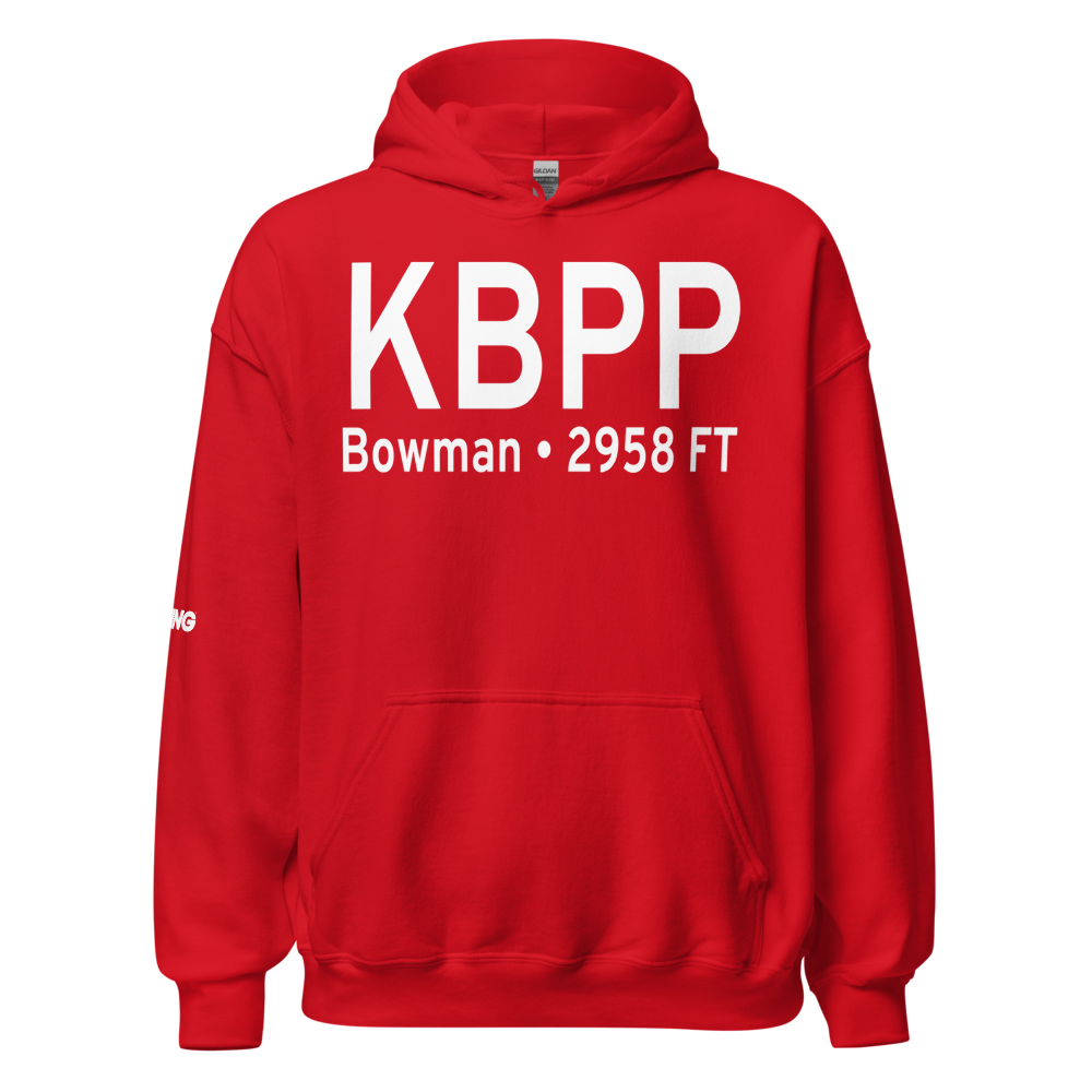 Bowman Municipal Airport (KBPP) ICAO Hoodie Sweatshirt 