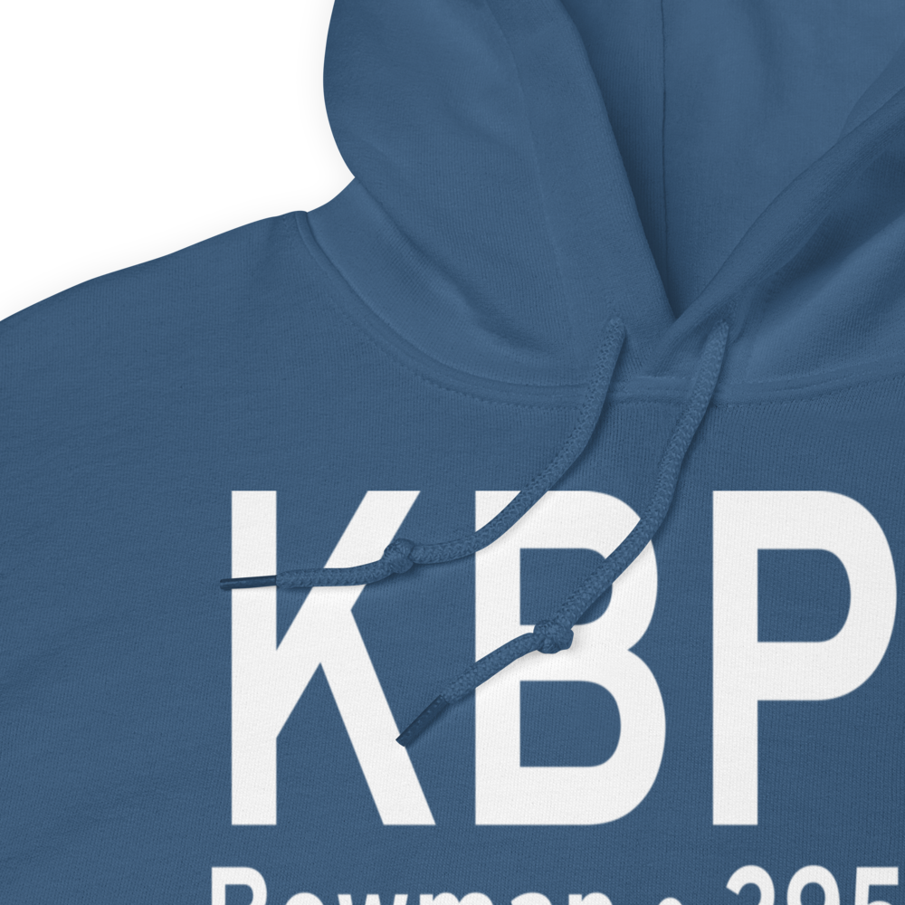 Bowman Municipal Airport (KBPP) ICAO Hoodie Sweatshirt 