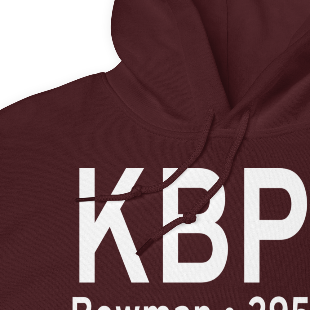 Bowman Municipal Airport (KBPP) ICAO Hoodie Sweatshirt 