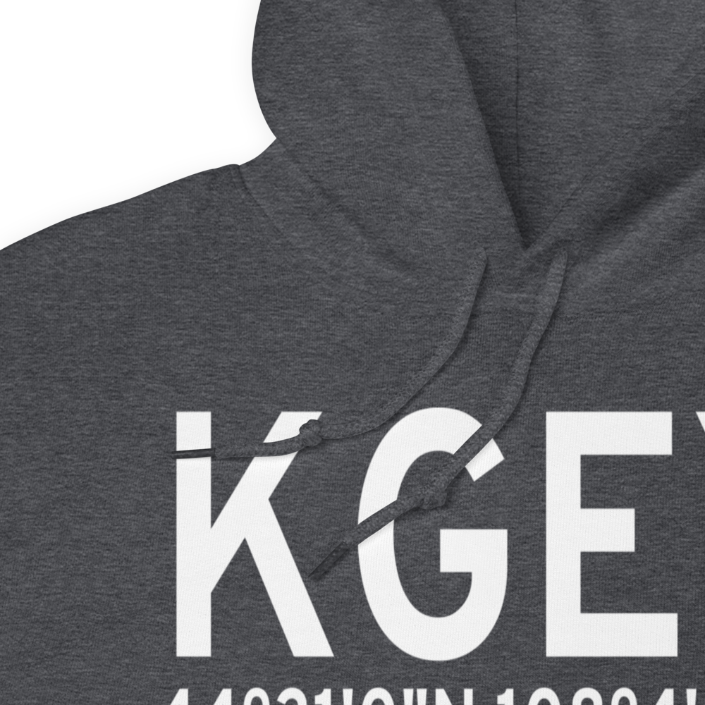 South Big Horn County Airport (KGEY) ICAO Hoodie Sweatshirt 