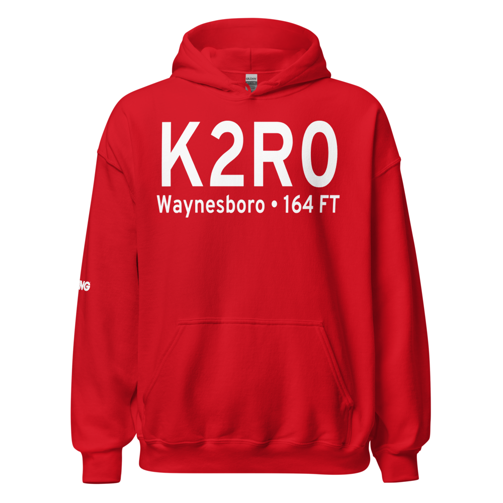 Waynesboro Municipal Airport (K2R0) ICAO Hoodie Sweatshirt 
