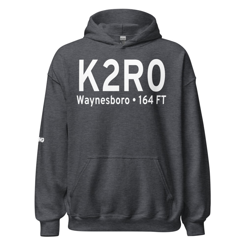 Waynesboro Municipal Airport (K2R0) ICAO Hoodie Sweatshirt 