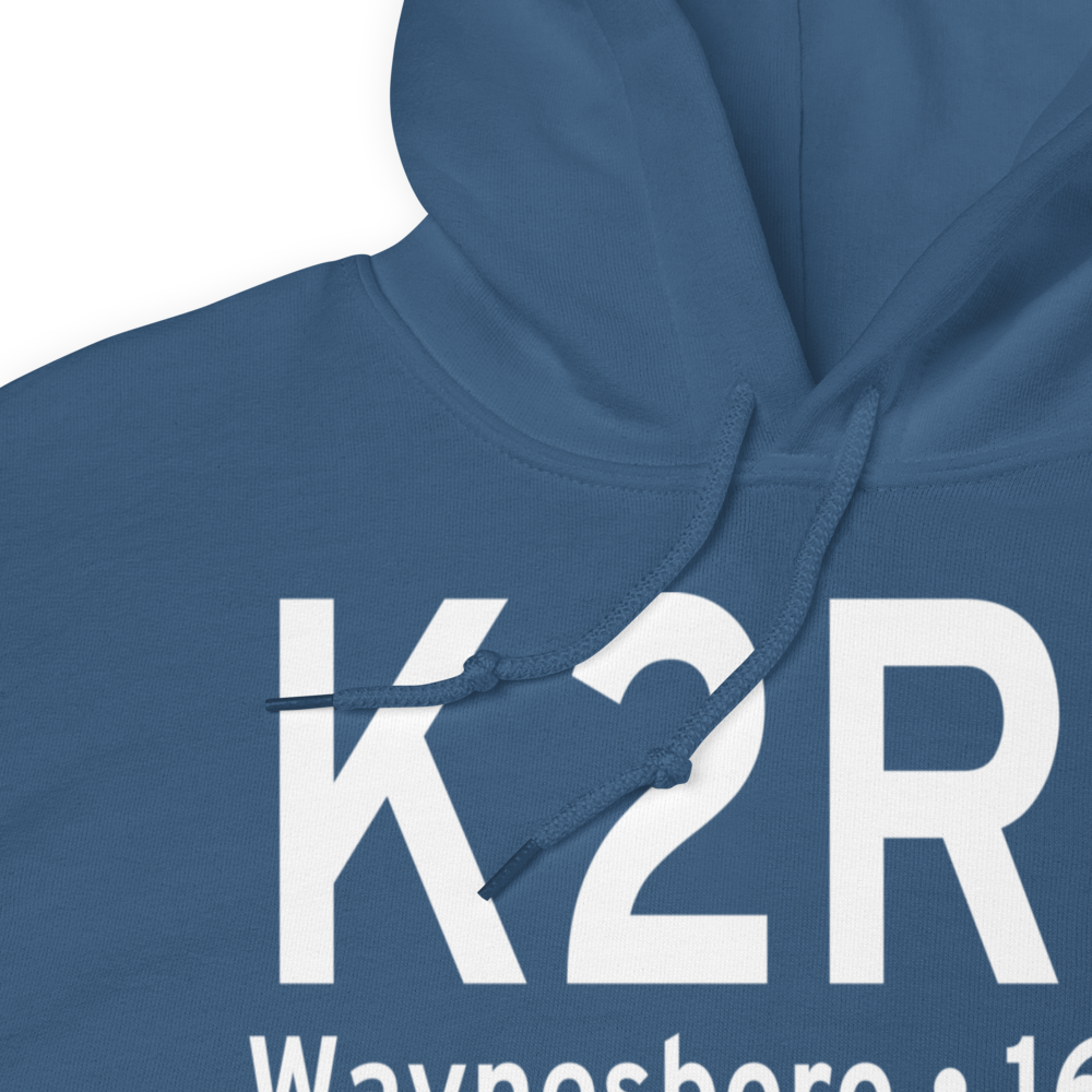 Waynesboro Municipal Airport (K2R0) ICAO Hoodie Sweatshirt 