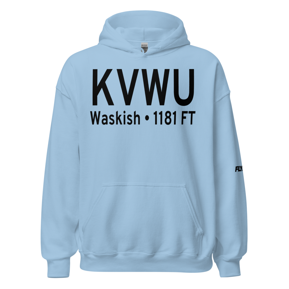 Waskish Municipal Airport (KVWU) ICAO Hoodie Sweatshirt 