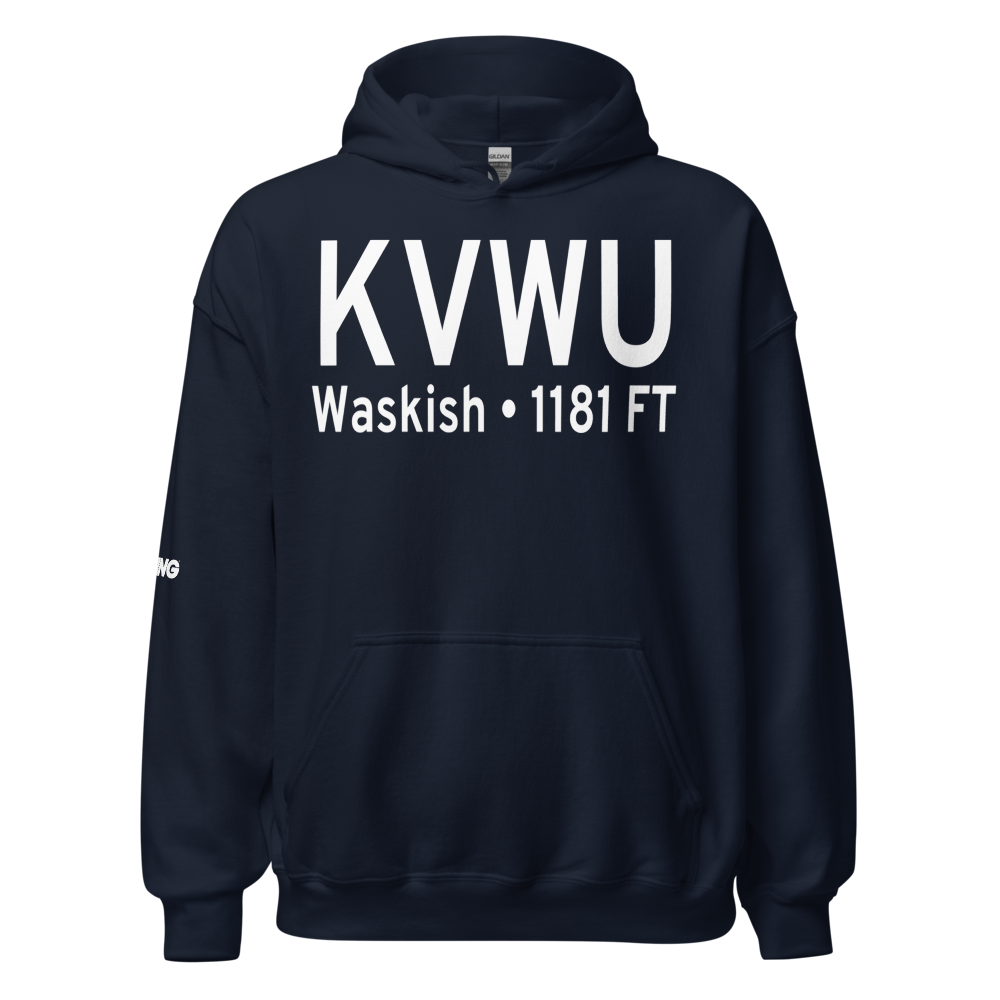 Waskish Municipal Airport (KVWU) ICAO Hoodie Sweatshirt 