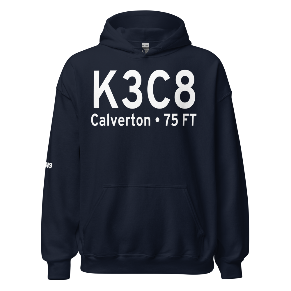 Calverton Executive Airpark (K3C8) ICAO Hoodie Sweatshirt 