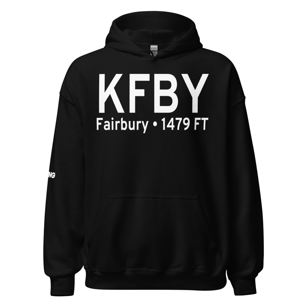 Fairbury Municipal Airport (KFBY) ICAO Hoodie Sweatshirt 