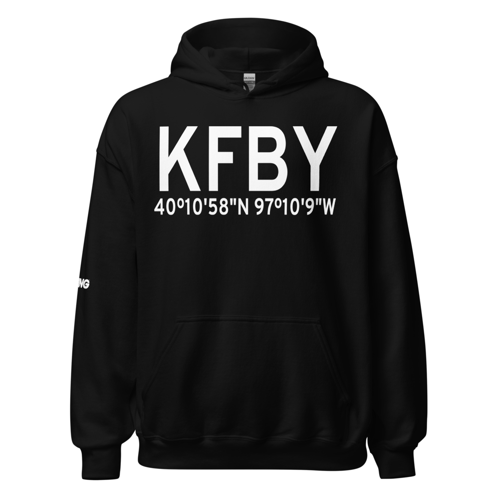 Fairbury Municipal Airport (KFBY) ICAO Hoodie Sweatshirt 