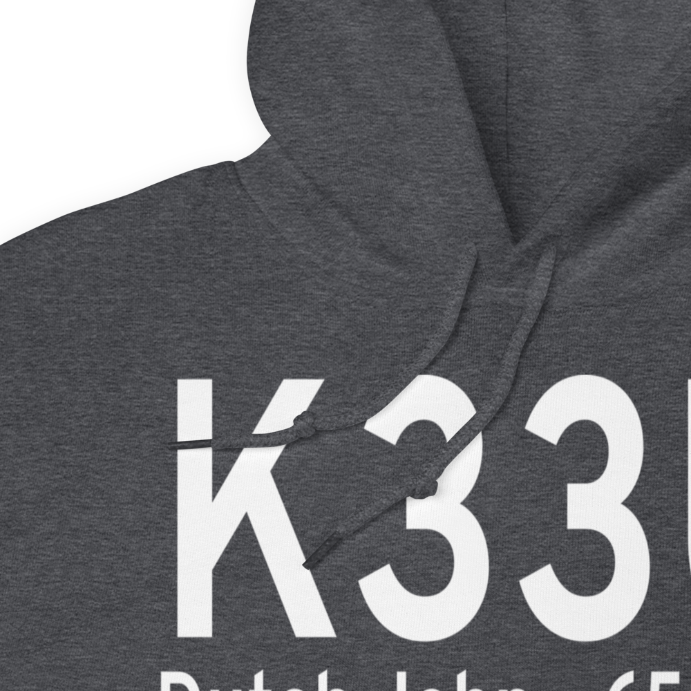 Dutch John Airport (K33U) ICAO Hoodie Sweatshirt 