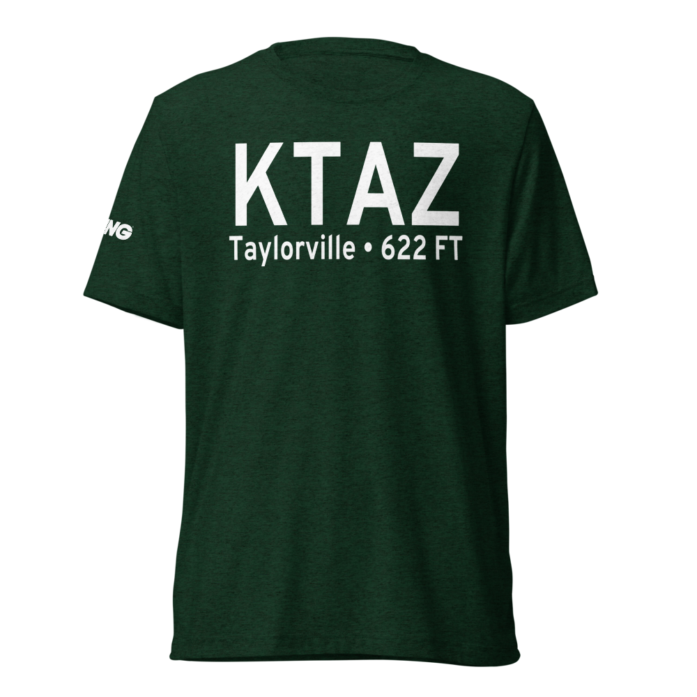 Taylorville Municipal Airport (KTAZ) ICAO Tri-blend T-Shirt 